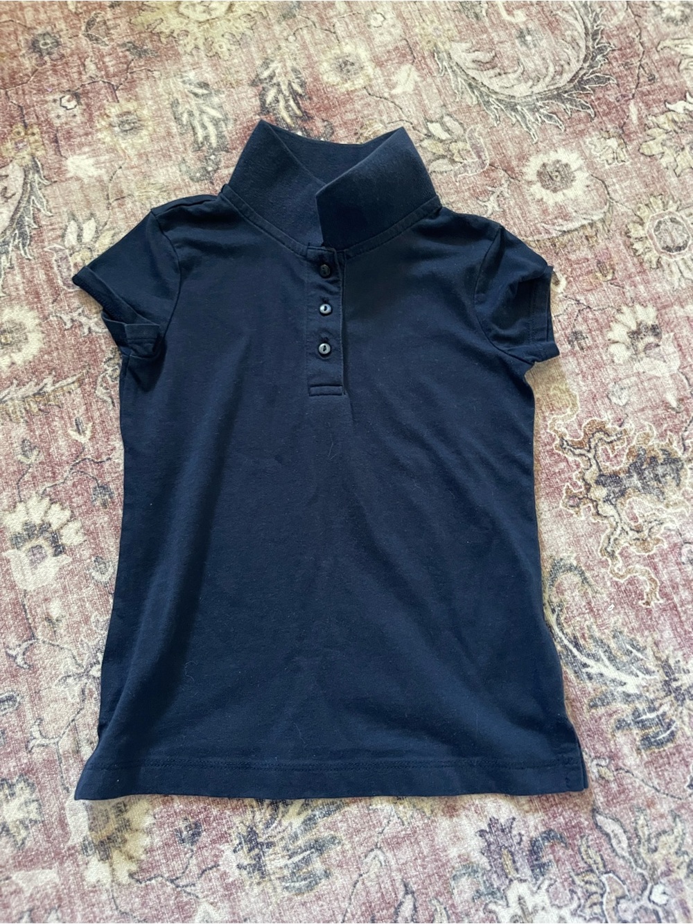 Old Navy Girls Navy Short Sleeve Polo Shirt
